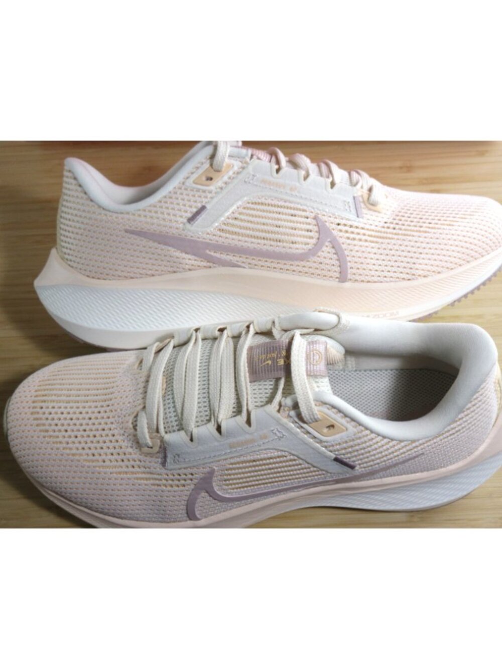 Women's Nike Air Zoom Pegasus 40 Running Shoes Pale Ivory Peach Pink Size 7 NIB - Picture 7 of 7